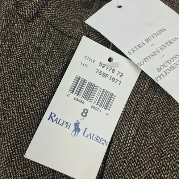 Ralph Lauren Wool Tweed Dress Career Pants Size 8 - Picture 14 of 15